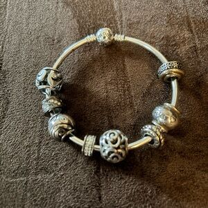 Brighton Silver charms on .925 sterling bangle